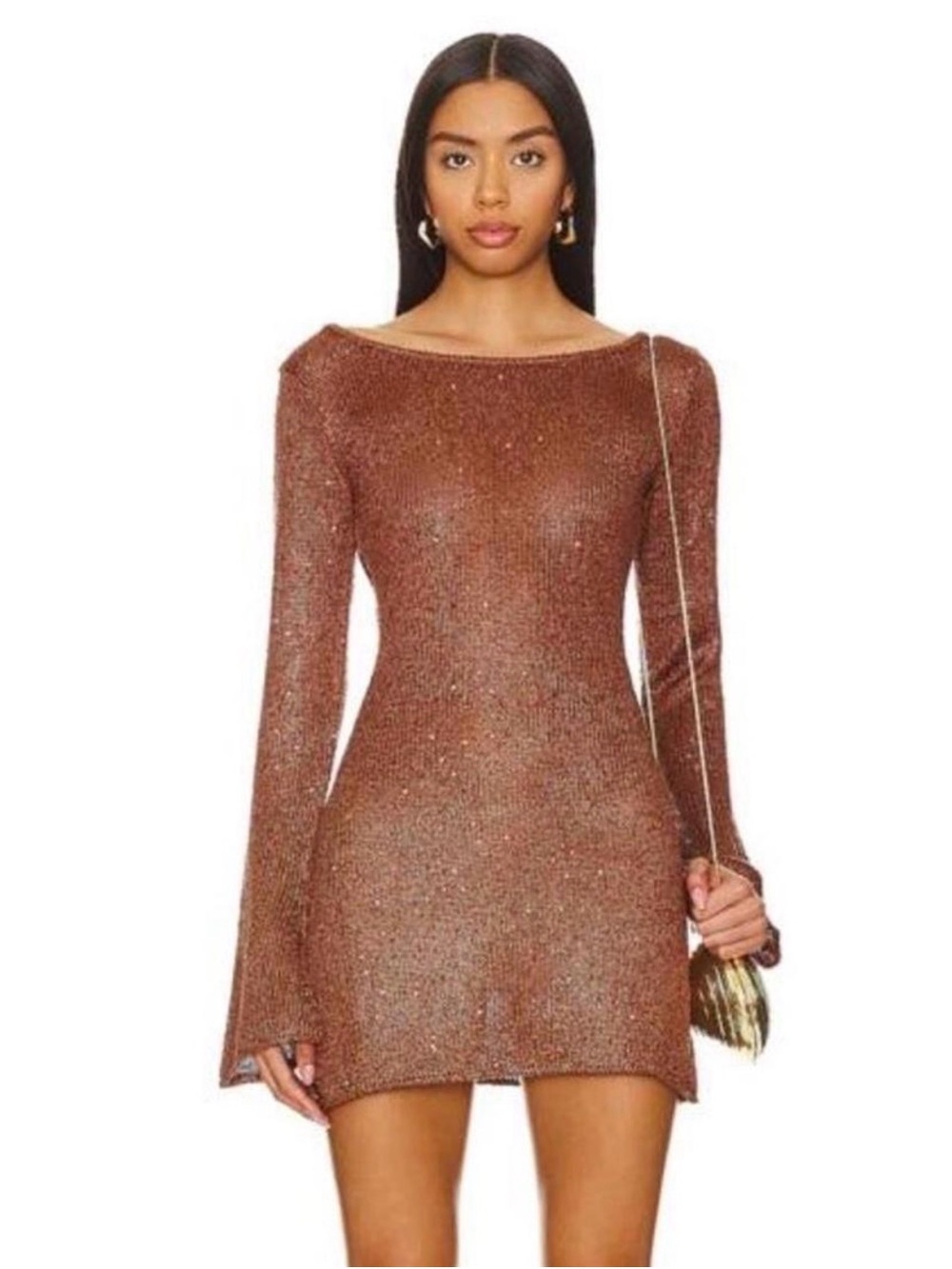 Asta Resort Chocolate Brown Mini Dress